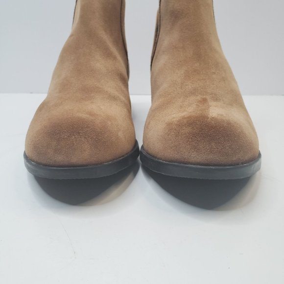 Sorel Slip On Ankle Bootie Size 9 Carmel Brown Suede Casual Outdoor Boots - Picture 5 of 12